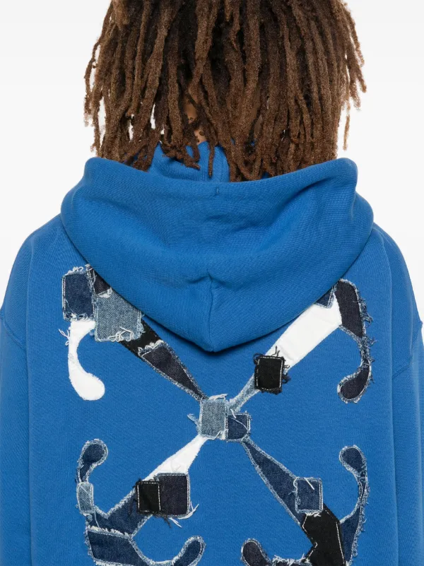 パーカー・フーディ Off-White SWEATSHIRT WITH ARROW EMBROIDERY OFF-WHITE Embroidered Floral Arrow Hoodie Black - SS21 - US