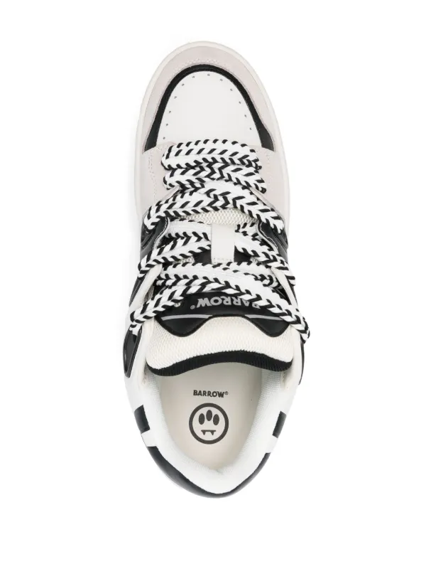 中古 廃盤  Ollie Bunny オリーバニー BARROW Ollie Panelled Leather Sneakers | White | FARFETCH BH
