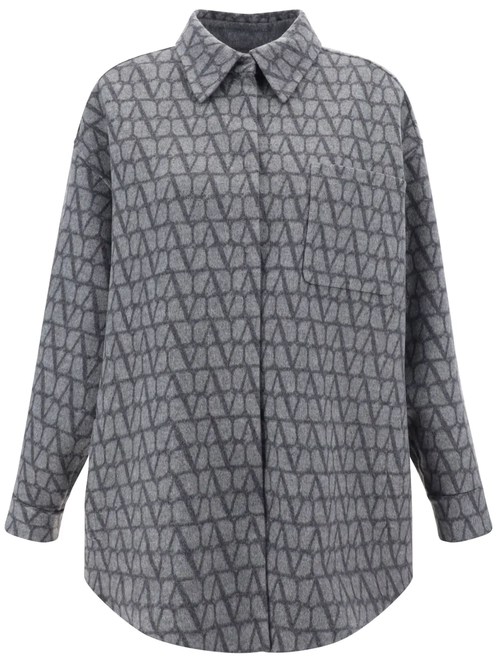 Valentino Garavani VLogo oversized jack Grijs