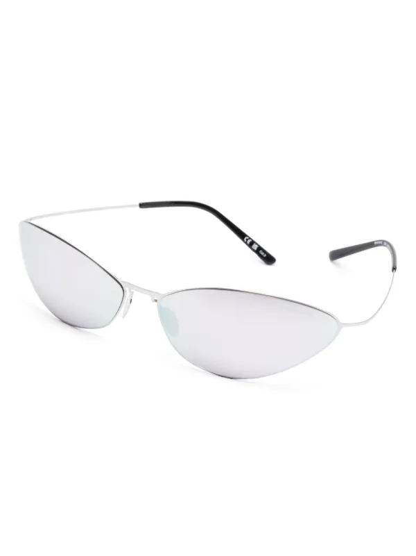 サングラス BALENCIAGA Woman Sunglasses Silver BB0350S 004 Balenciaga Eyewear BB0350S-004 SILVER-SILVER-SILVER | Black