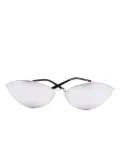 Balenciaga Eyewear BB0350S-004 SILVER-SILVER-SILVER - Black