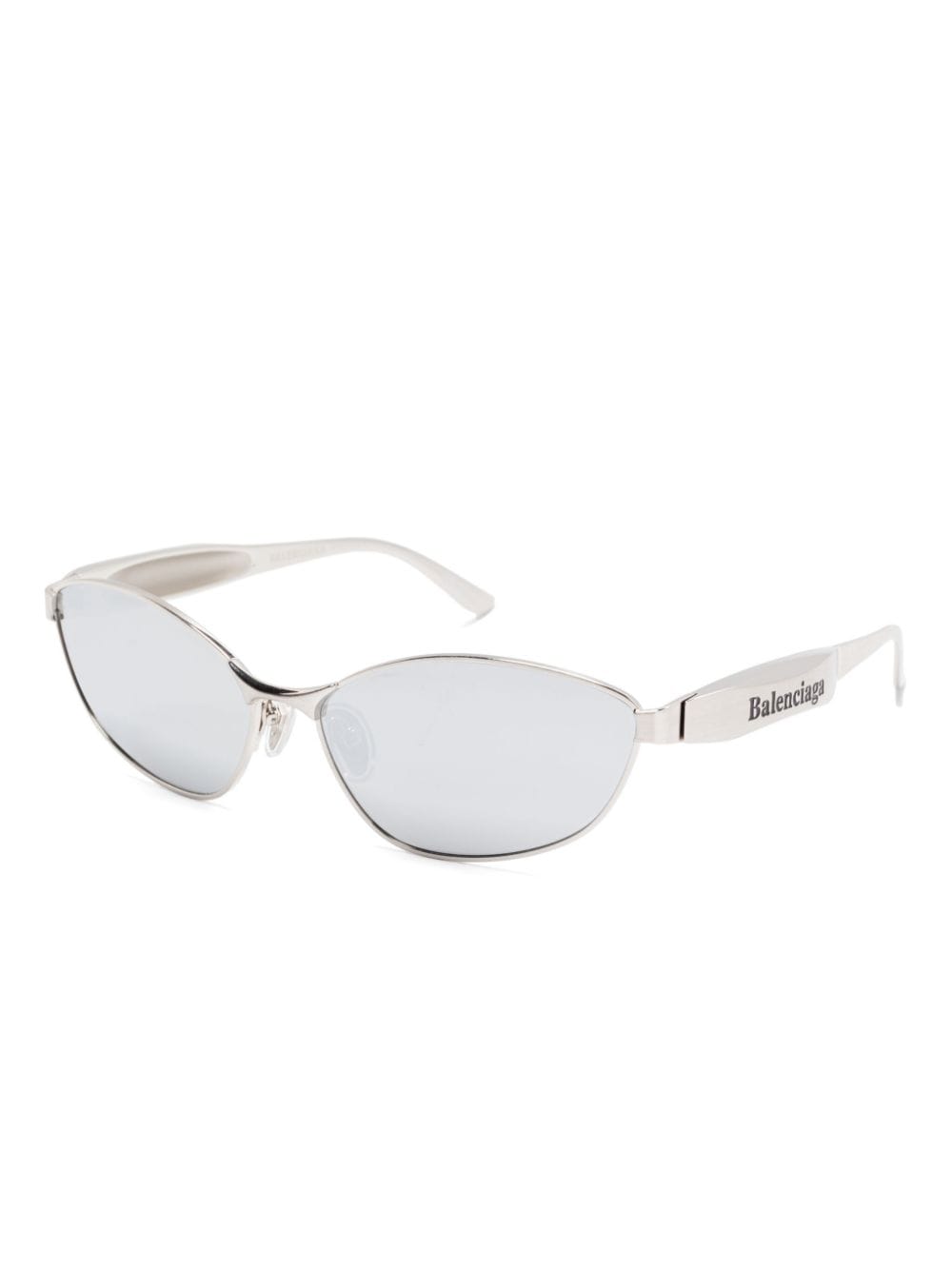 Shop Balenciaga Cat-eye Sunglasses In Silver