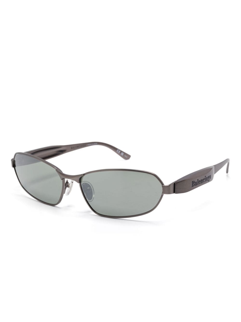 Balenciaga Eyewear Zonnebril met ovalen montuur - Zilver