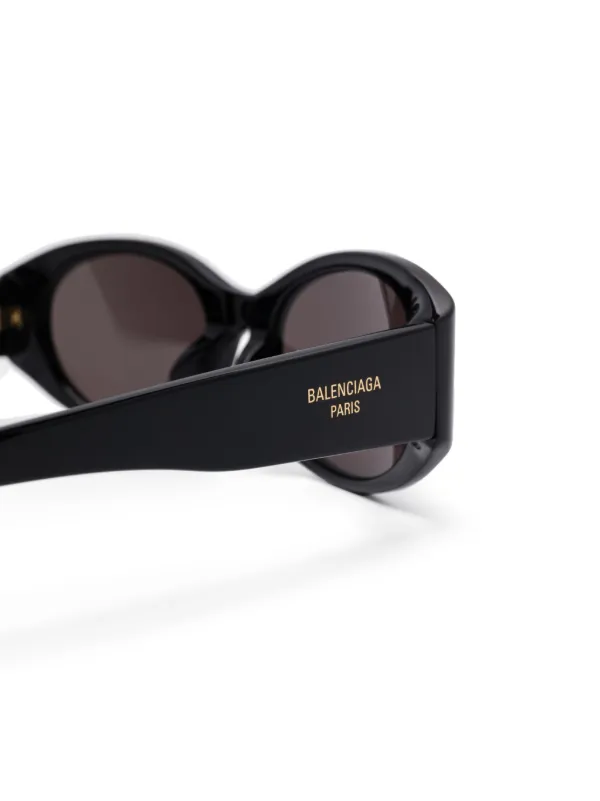 Balenciaga oval frame Sunglasses Black