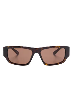 Balenciaga Eyewear Tortoiseshell Shield Sunglasses | Brown  display picture 2
