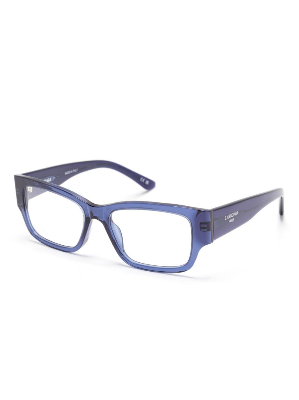 Balenciaga Eyewear Bril met rechthoekig montuur - Blauw