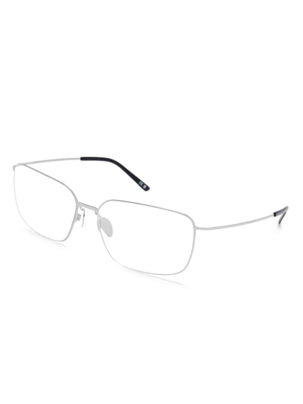 Shop Balenciaga Rectangle-frame Glasses In Grey