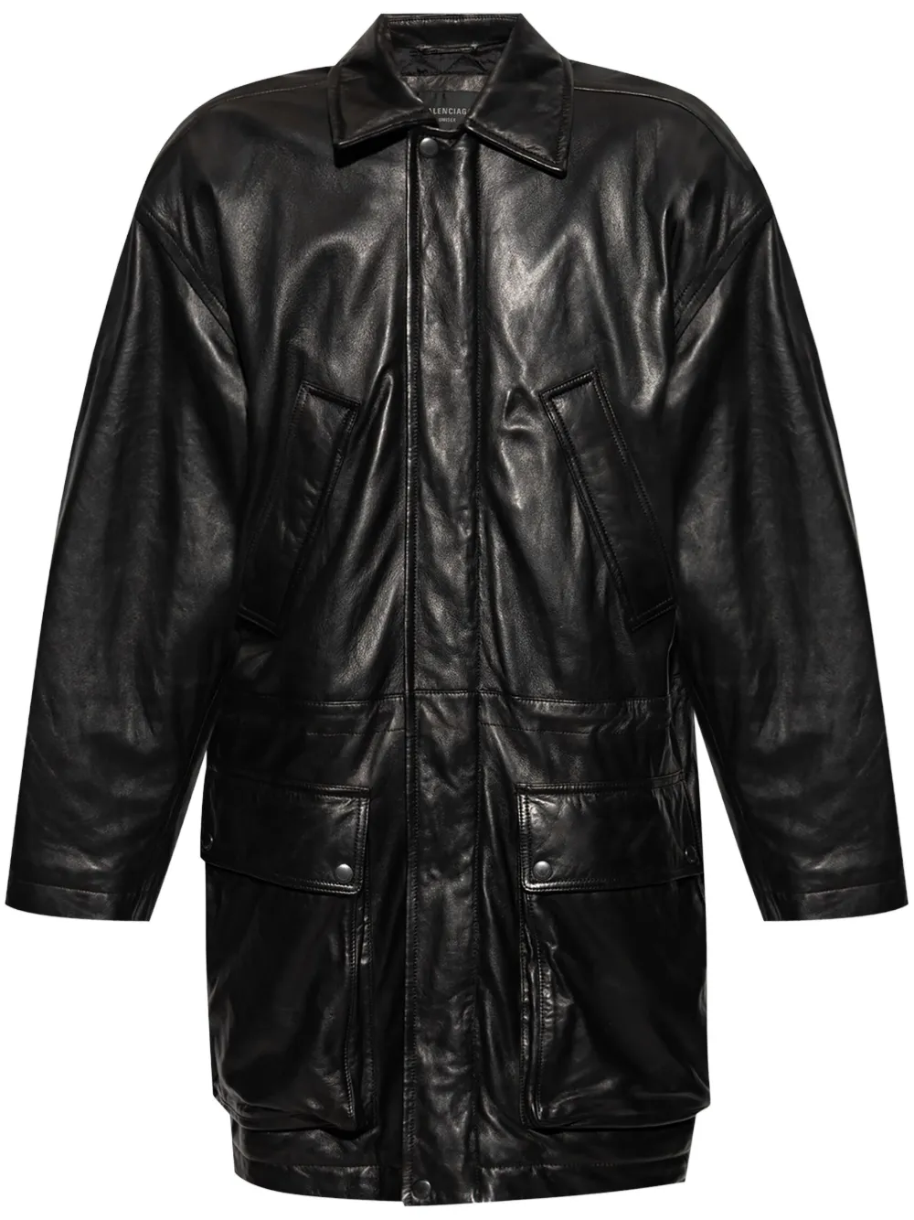 Affordable Balenciaga leather coat Men