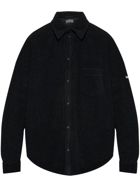 Balenciaga brushed-finish fleece shirt Men