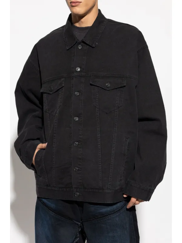 Balenciaga Denim Jacket Black FARFETCH ZA