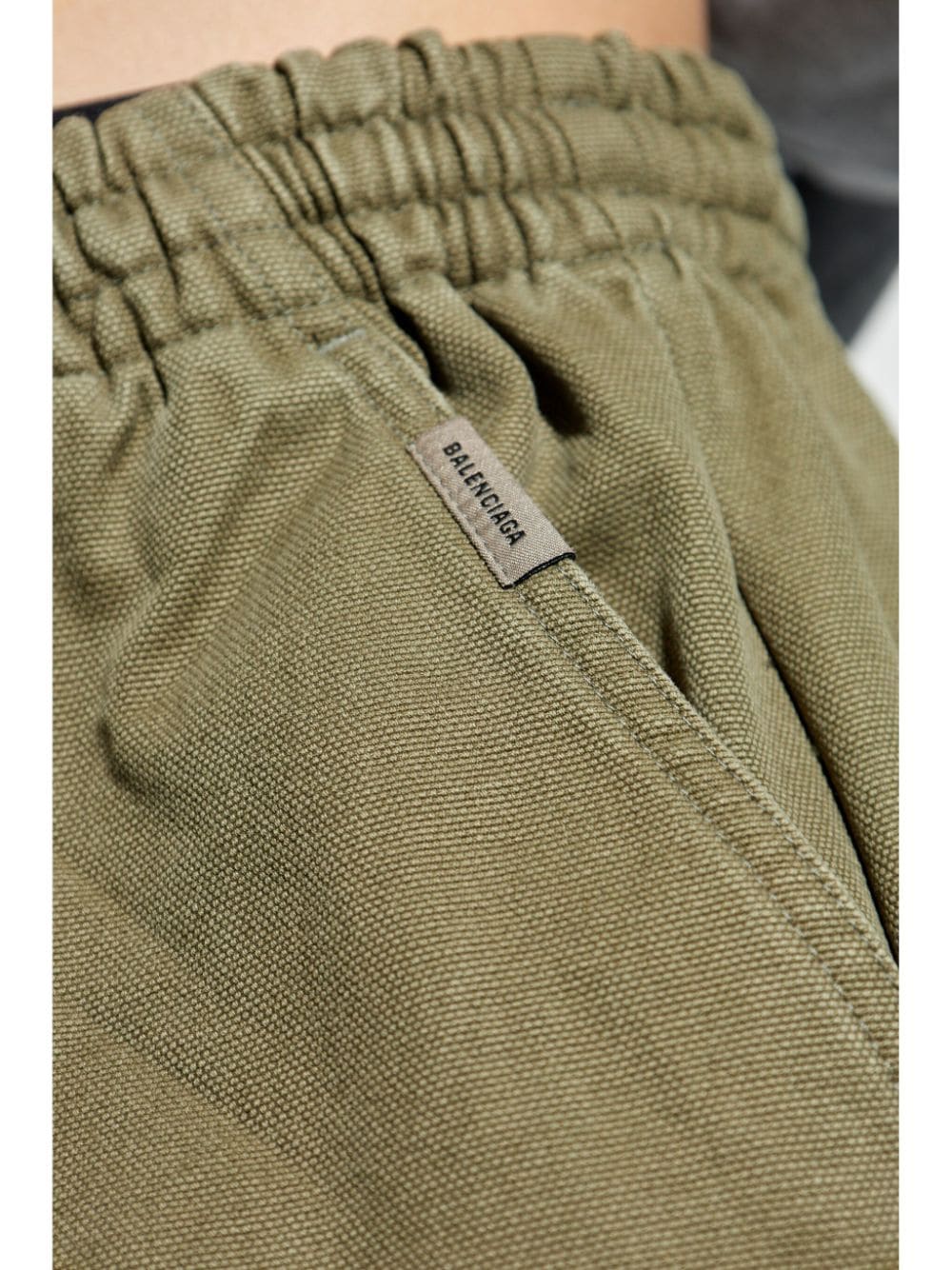 Shop Balenciaga Cotton Trousers In Green