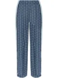 Lacoste monogram-pattern track pants - Blue