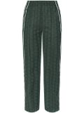 Lacoste monogram-pattern track pants - Green