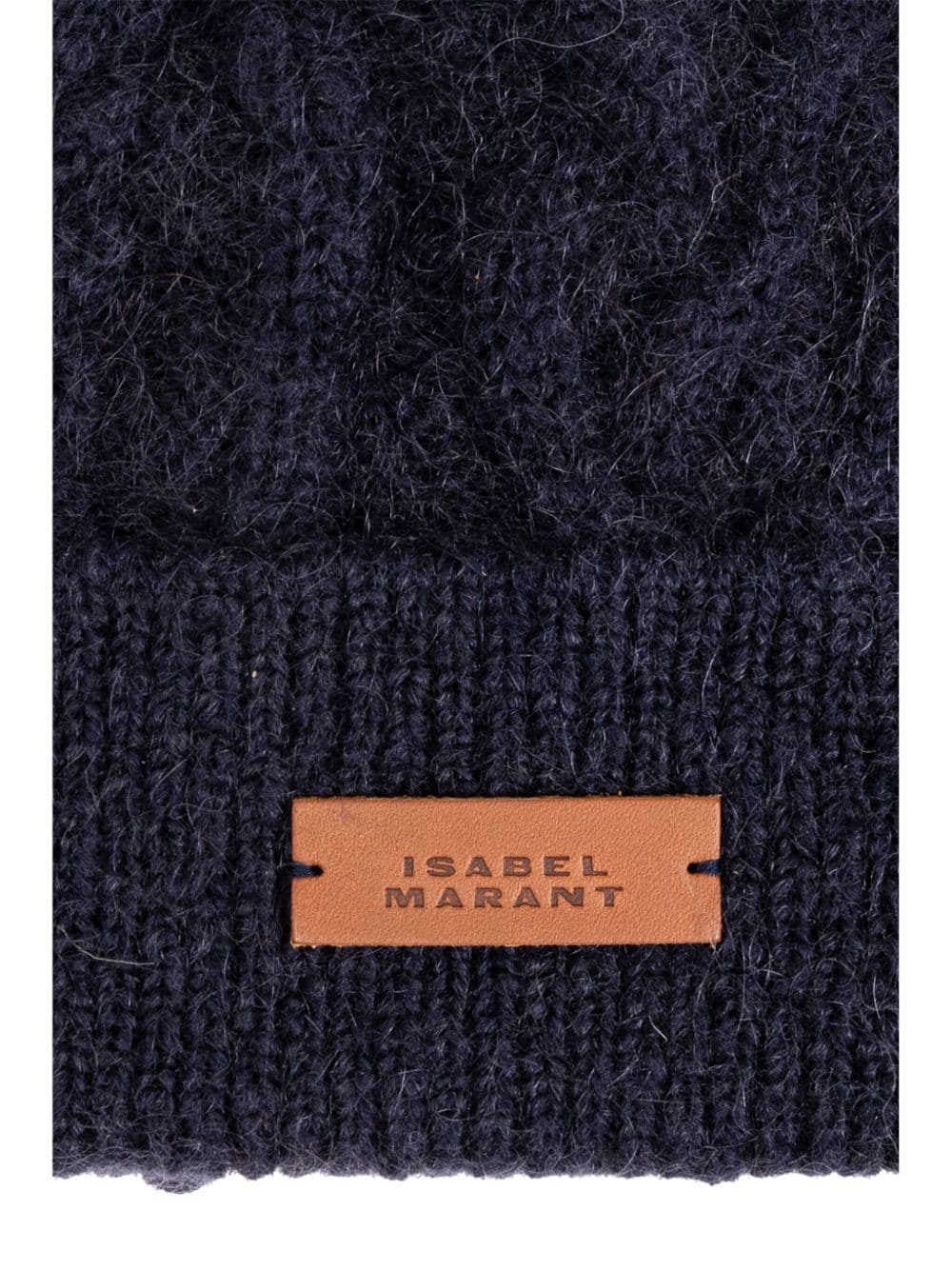 Shop Isabel Marant Cable-knit Beanie In Blue