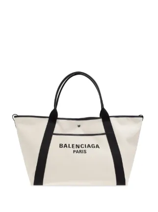 BALENCIAGA トートバッグ ホワイト/ブラック BALENCIAGA トートバッグ ホワイト/ブラック - メルカリ