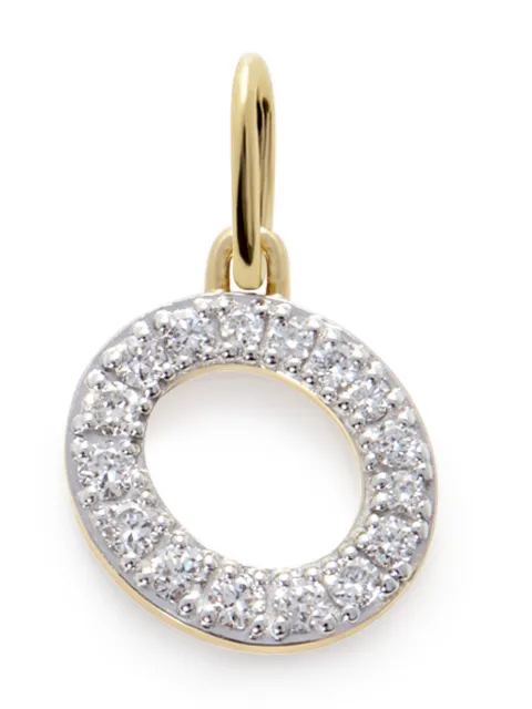 Monica Vinader 14ky yellow gold O diamond pendant