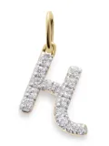 Monica Vinader 14ky yellow gold H diamond pendant