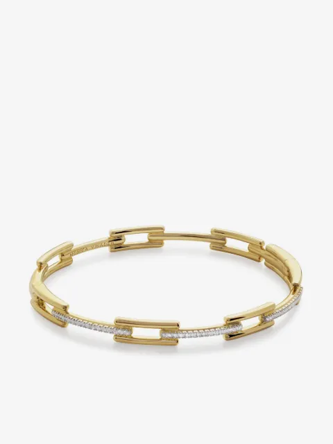 Monica Vinader 18kt yellow gold Signature diamond bangle