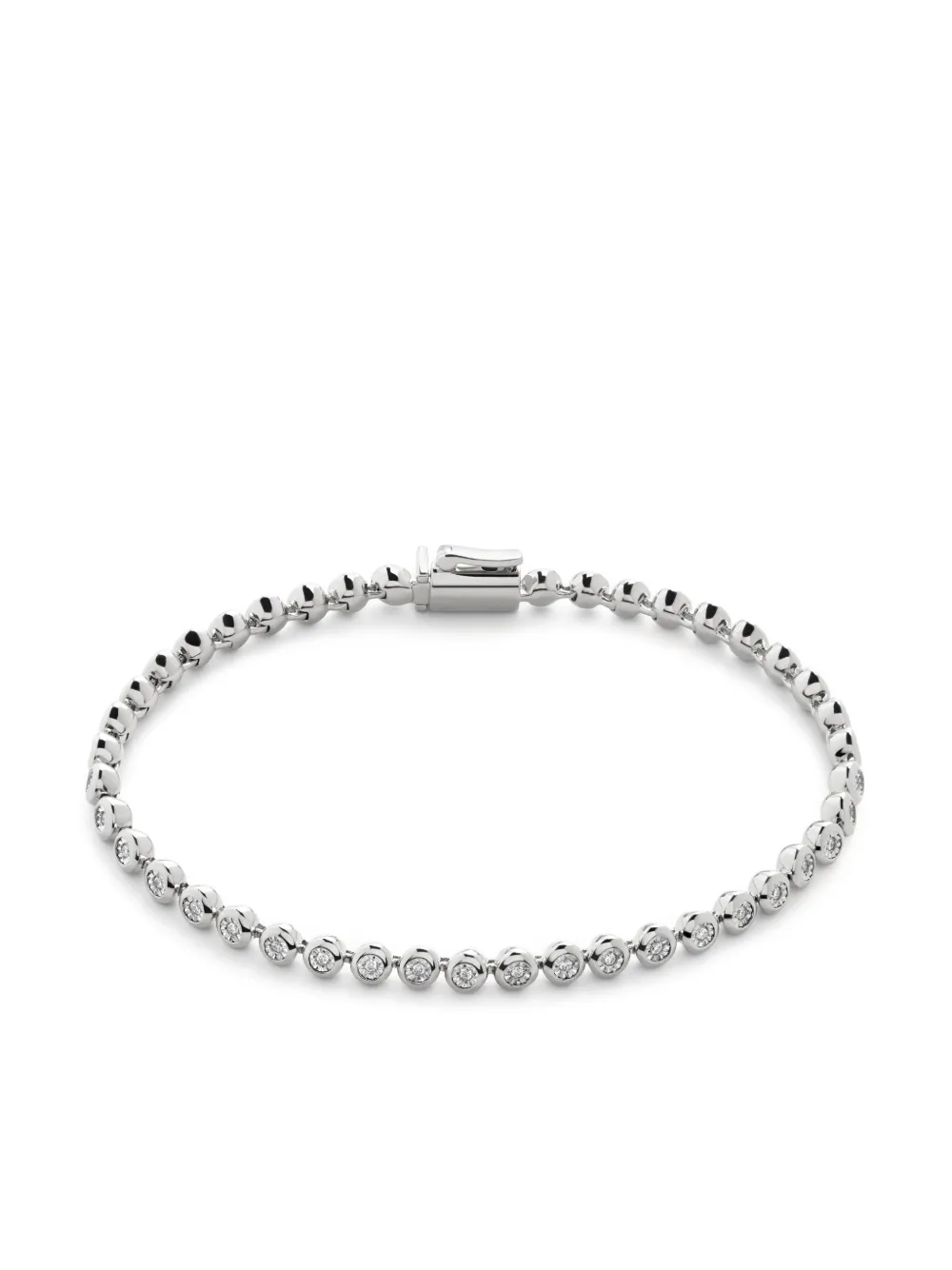 Monica Vinader Diamond Bracelet In Silver