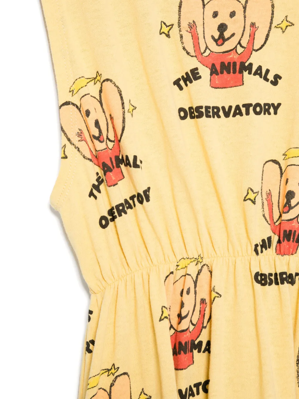 The Animals Observatory Jurk met logoprint Geel
