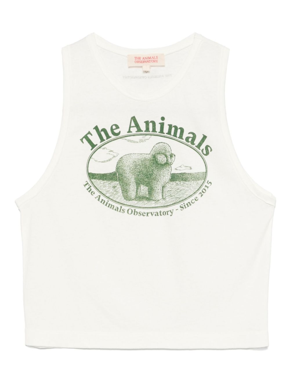 The Animals Observatory Tanktop met logoprint Wit