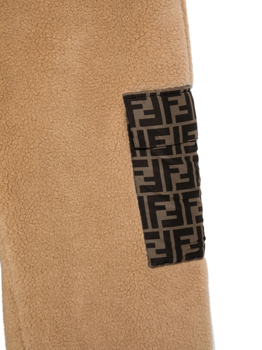 Fendi Kids Fleece broek Bruin