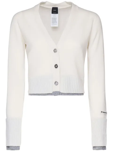 PINKO logo-patch cardigan