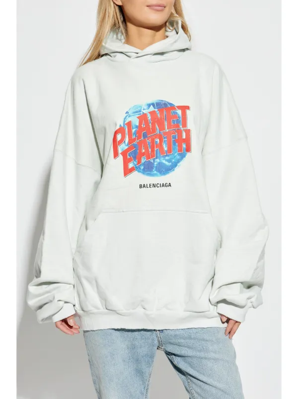 Balenciaga Planet Earth パーカー | ホワイト | FARFETCH JP