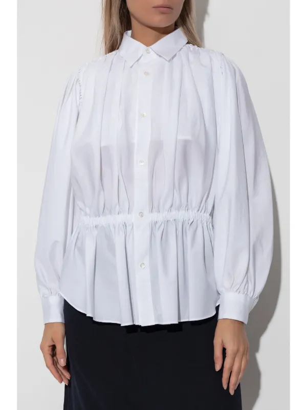 Noir Kei Ninomiya: Women's Collar Charm Shirt (White