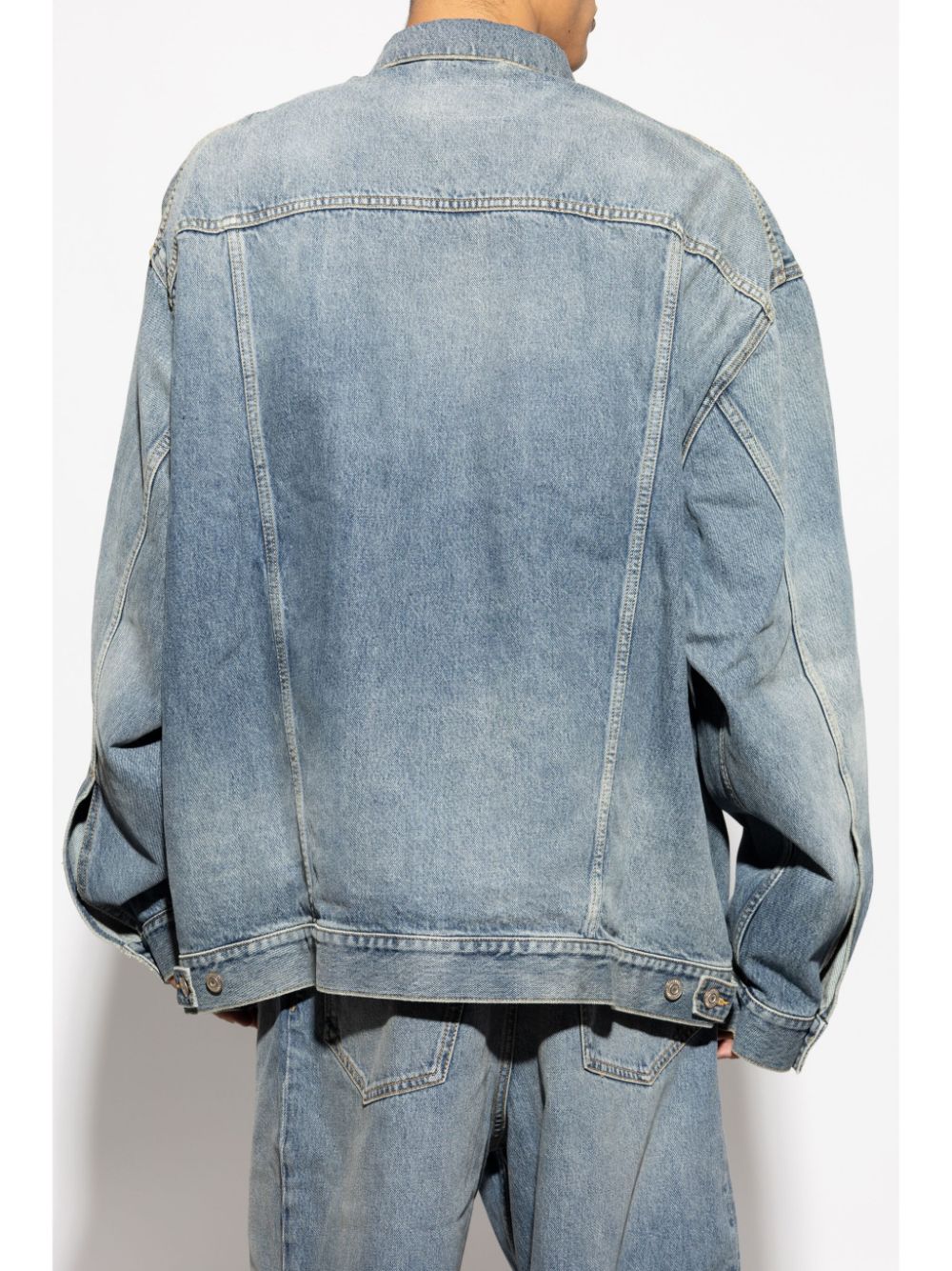 Balenciaga Denim jack Blauw