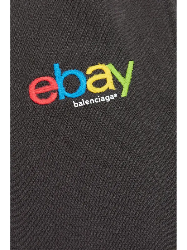 Balenciaga slogan-embroidered Track Pants | Black | FARFETCH