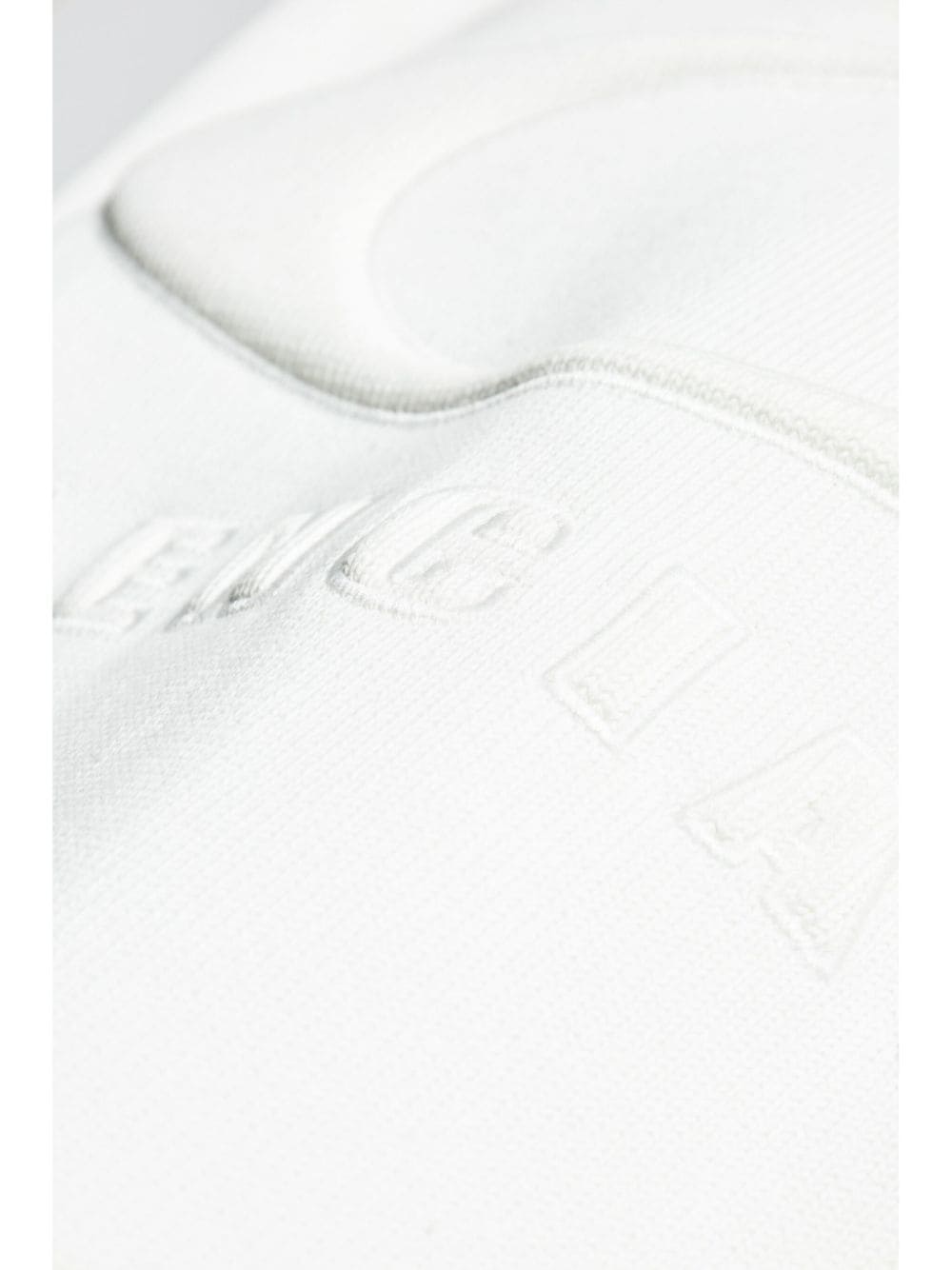 Shop Balenciaga Logo-embossed Sweatshirt In White