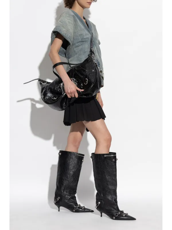Balenciaga Chain Pleated Skirt | Black | FARFETCH HK