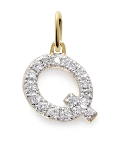 Monica Vinader 14kt yellow gold Initial Q diamond pendant