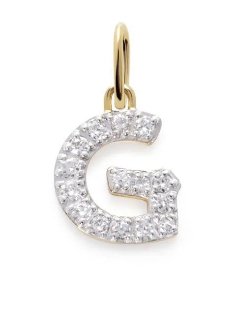 Monica Vinader 14kt yellow gold Initial G diamond pendant