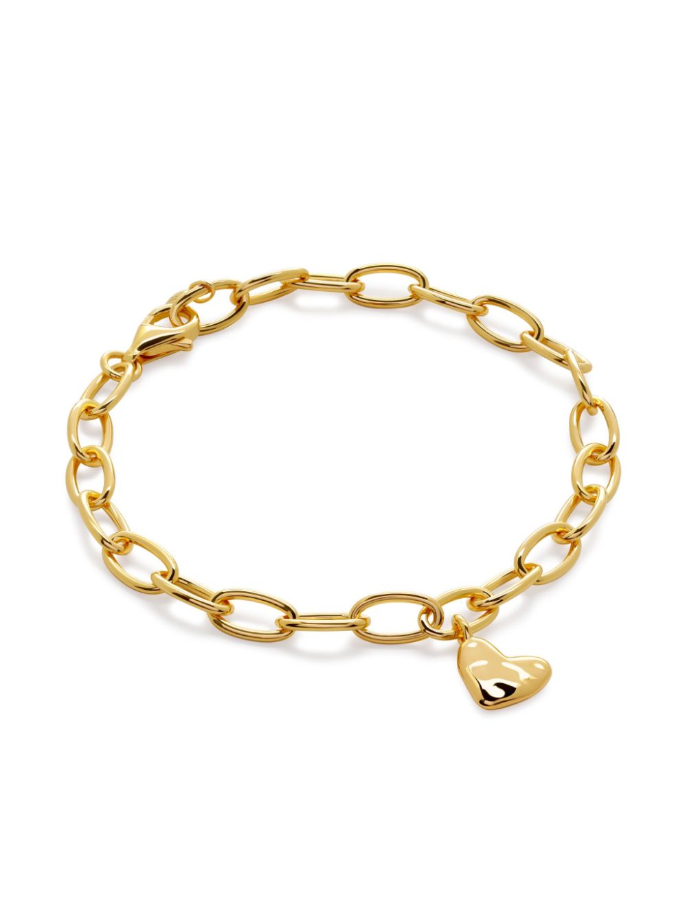 Monica Vinader 18kt gold vermeil Heart Charm bracelet