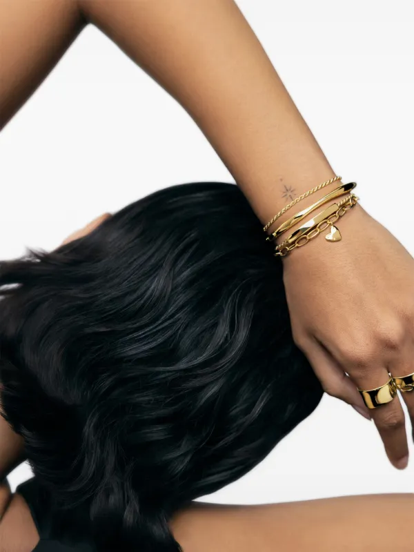 Monica Vinader ハートチャーム ブレスレット | ゴールドトーン