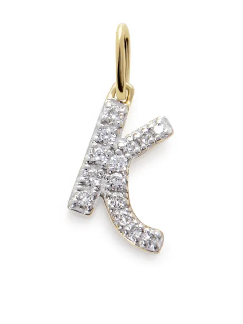 Monica Vinader 14ky yellow gold K diamond pendant