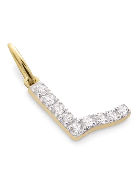 Monica Vinader 14kt yellow gold L laboratory-grown diamond charm