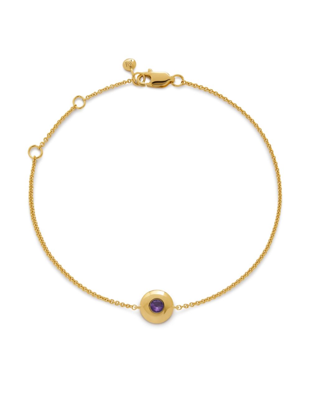 Monica Vinader 18kt yellow gold vermeil February Birthstone bracelet