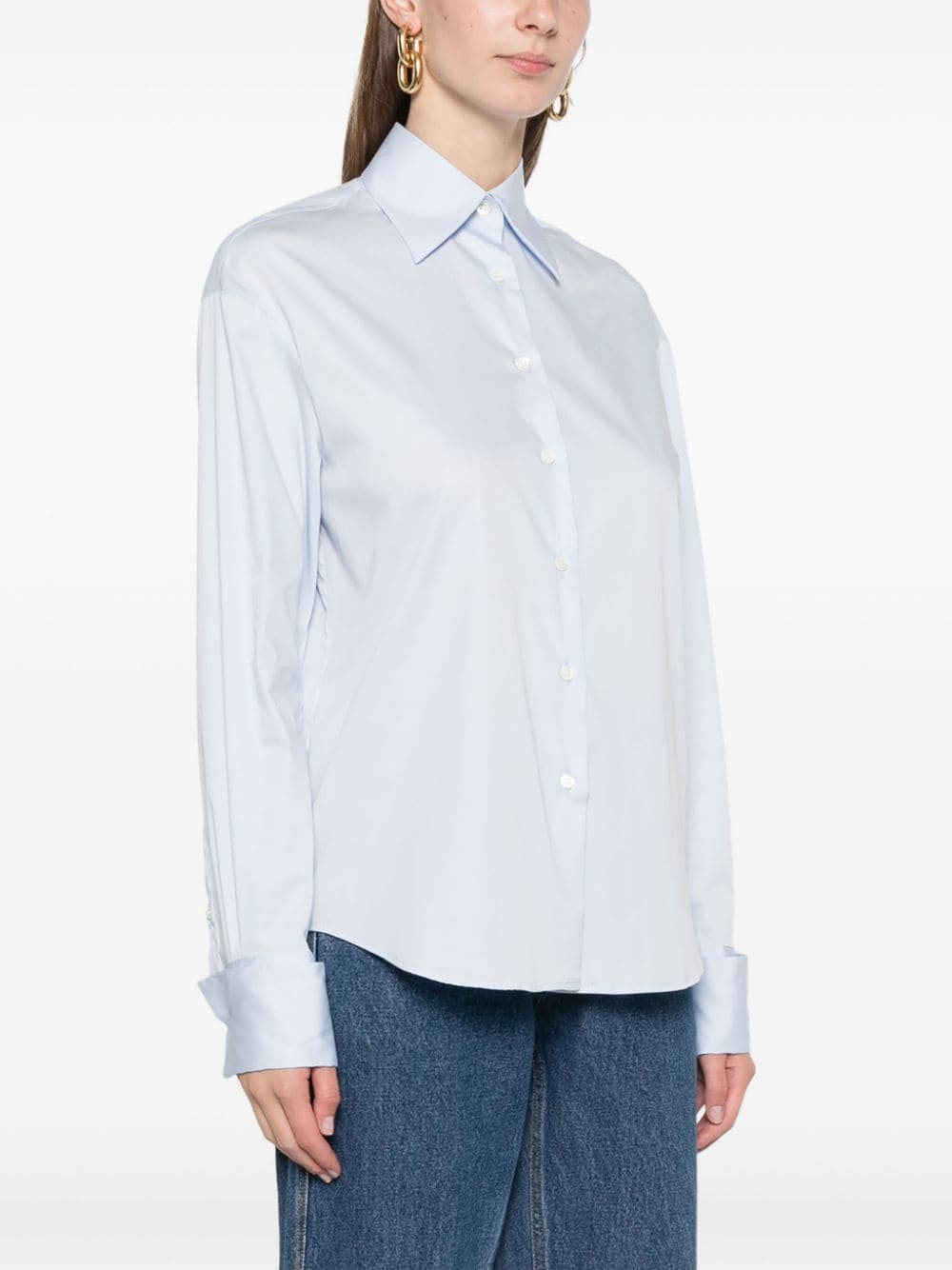 Shop Mazzarelli Mina Polso Michela Shirt In Blue