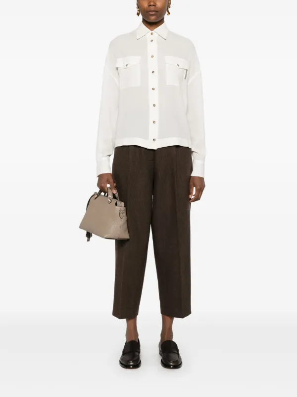 Brunello Cucinelli シルクシャツ | ニュートラル | FARFETCH JP