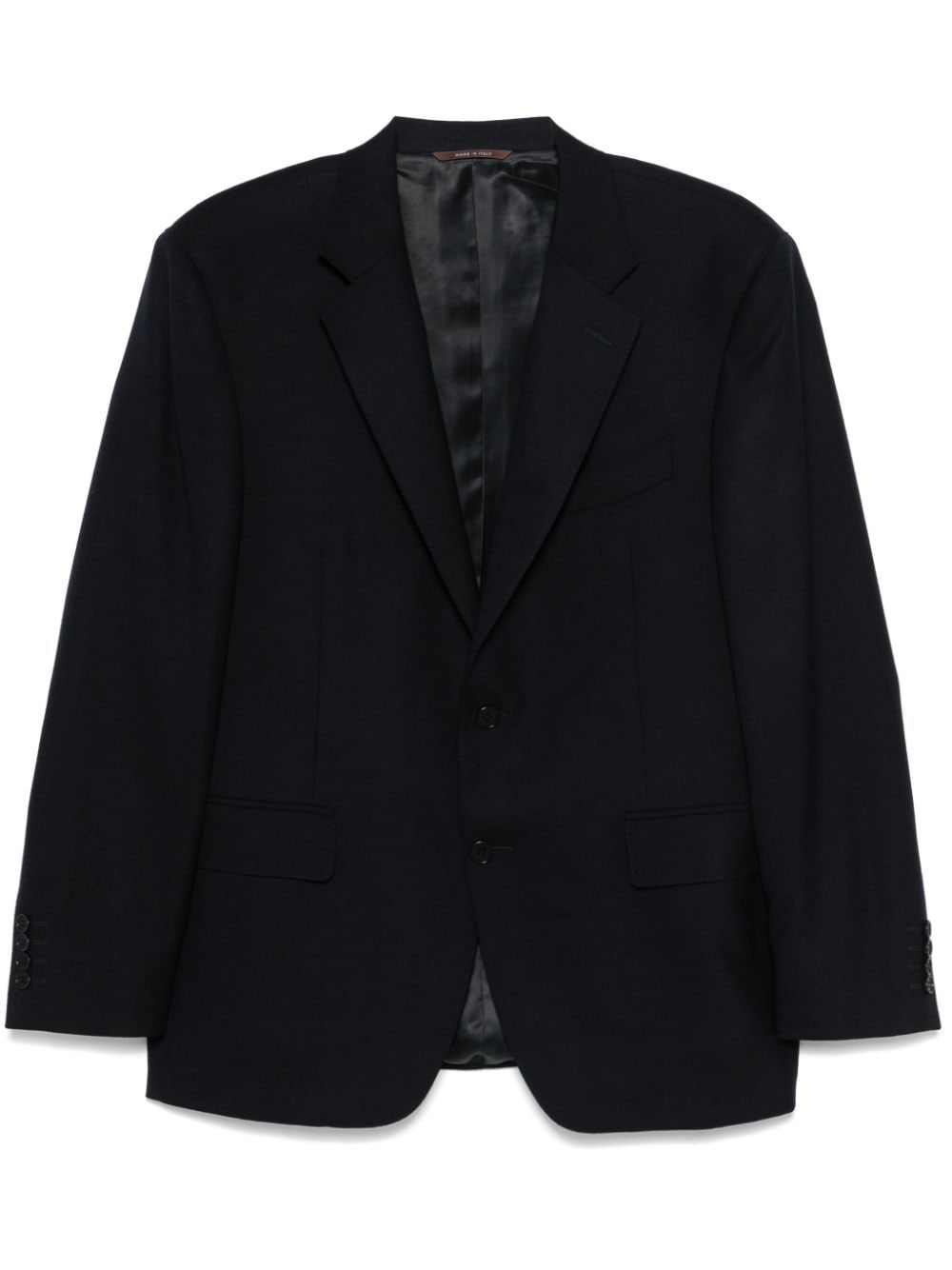 Shop Canali Single-breasted Blazer In Blue