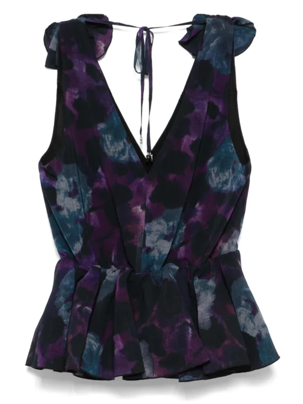 chiffon ruffle top