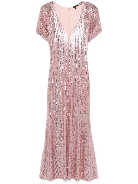 ROTATE BIRGER CHRISTENSEN sequin-embellished V-neck midi dress 113151 - 0