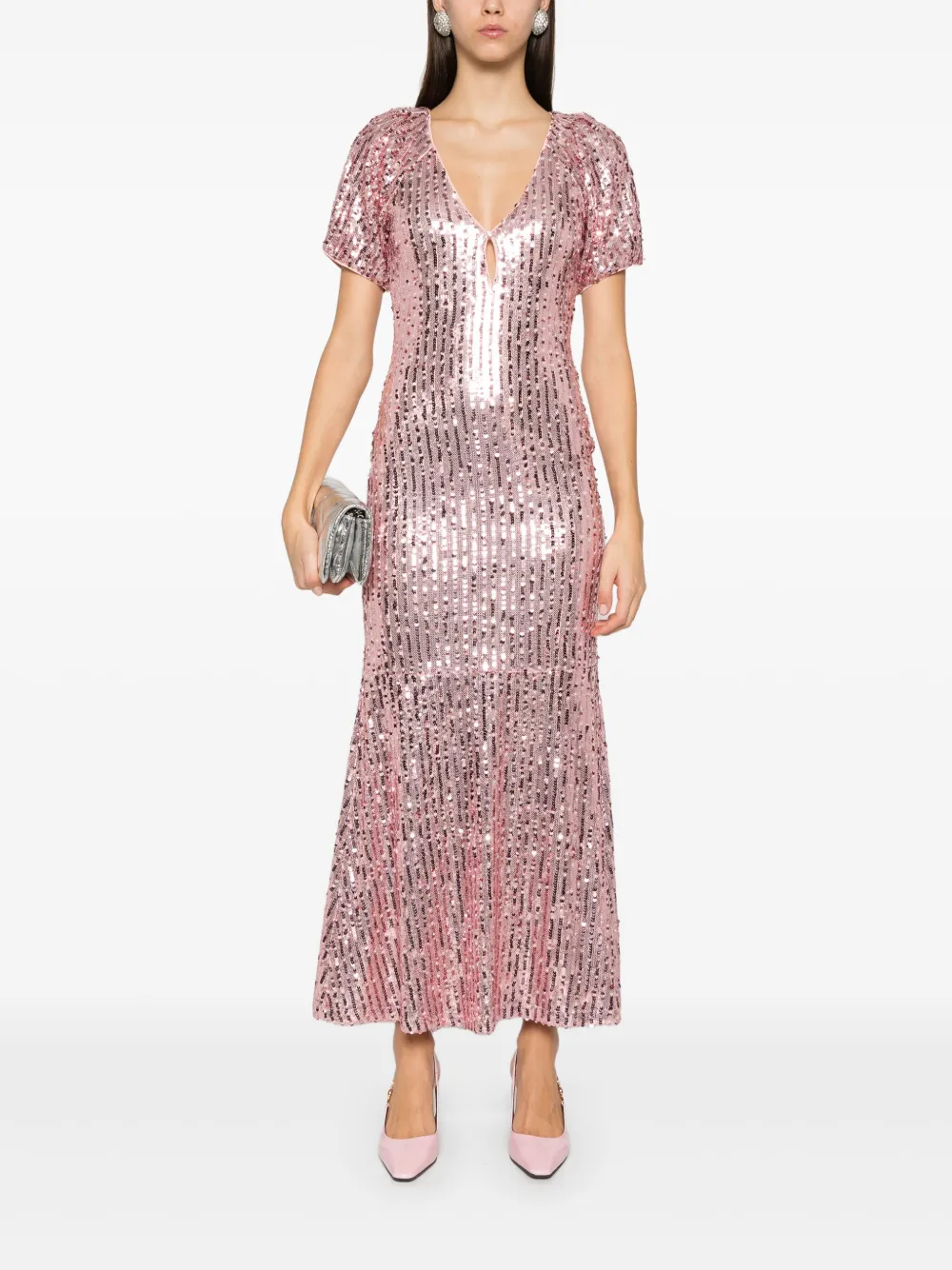 Cheap ROTATE BIRGER CHRISTENSEN sequin-embellished V-neck midi dress Women