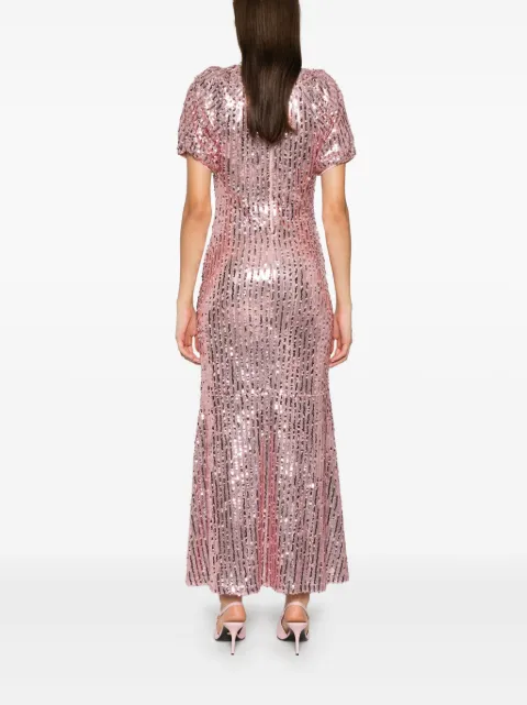 ROTATE BIRGER CHRISTENSEN sequin-embellished V-neck midi dress 113151 - 3