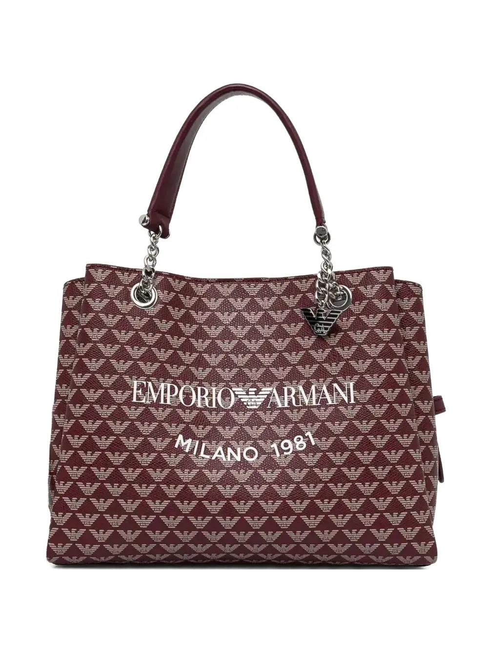 Emporio Armani Shopper met logoprint Rood
