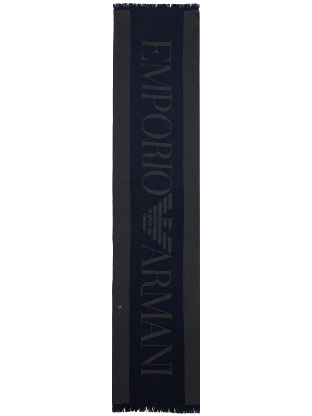 Emporio Armani logo-jacquard scarf Grijs