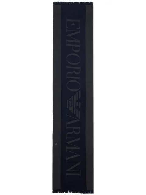 Emporio Armani logo-jacquard scarf